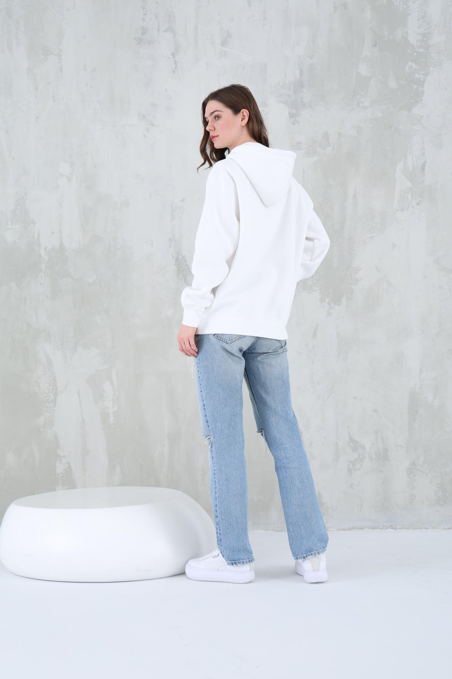 Red Cloud White Hoodie - Cleverbrowns