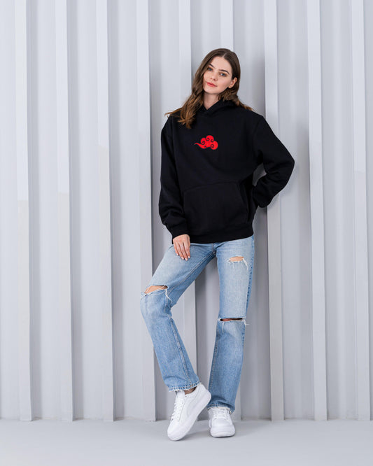 Red Cloud Black Hoodie - Cleverbrowns