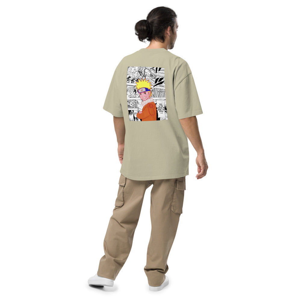 Naruto Manga Panel T-Shirt – Eucalyptus Green Oversized Anime Tee - Cleverbrowns