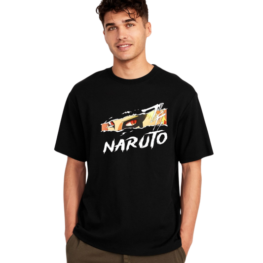 Naruto Uzumaki Graphic Tee - Black Oversized T-Shirt