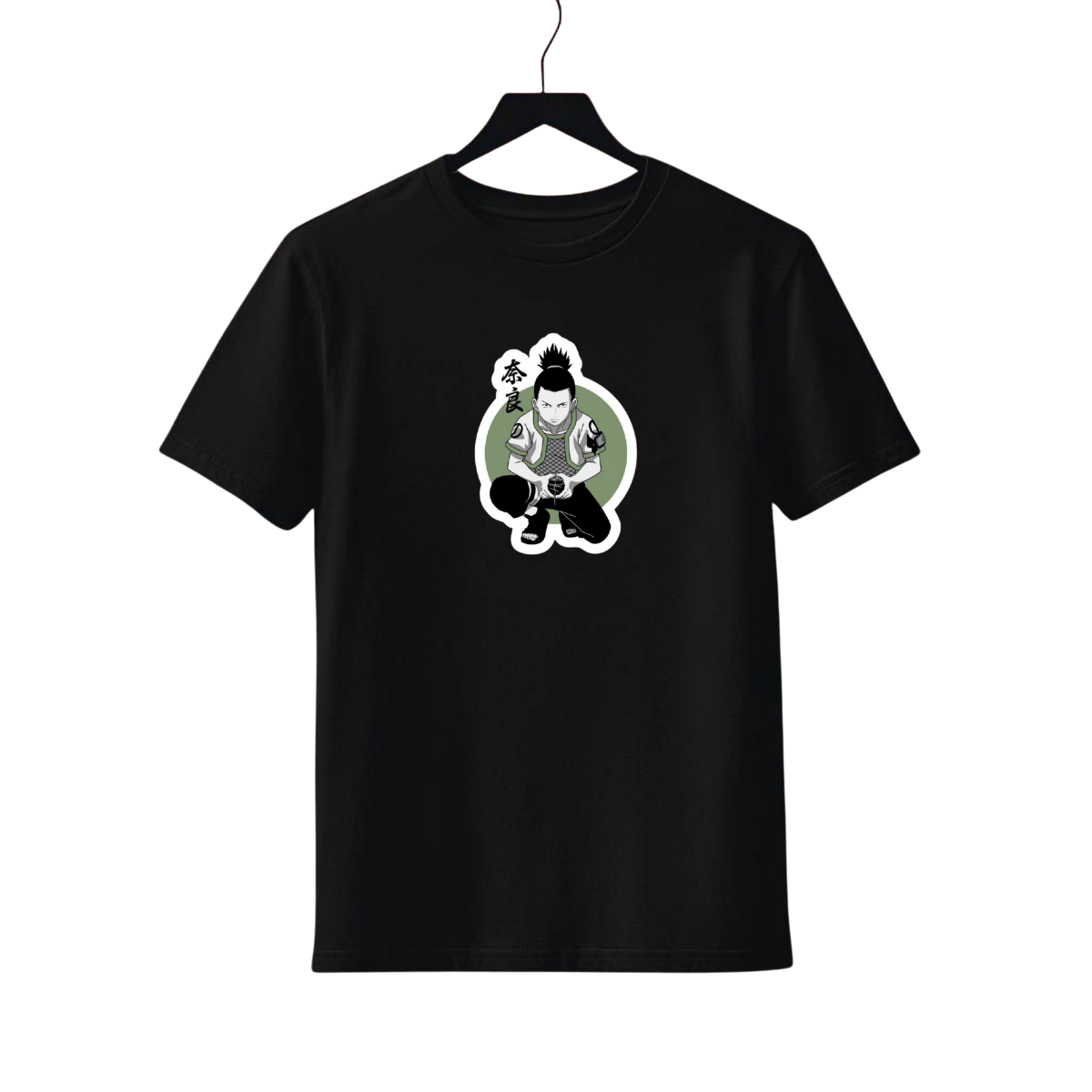 Shikamaru Nar T-Shirt Black & White Streetwear Style Graphic Tee