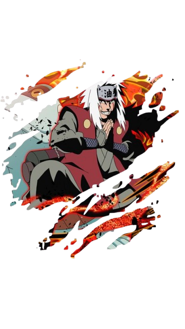 Jiraya  with fiery effects 