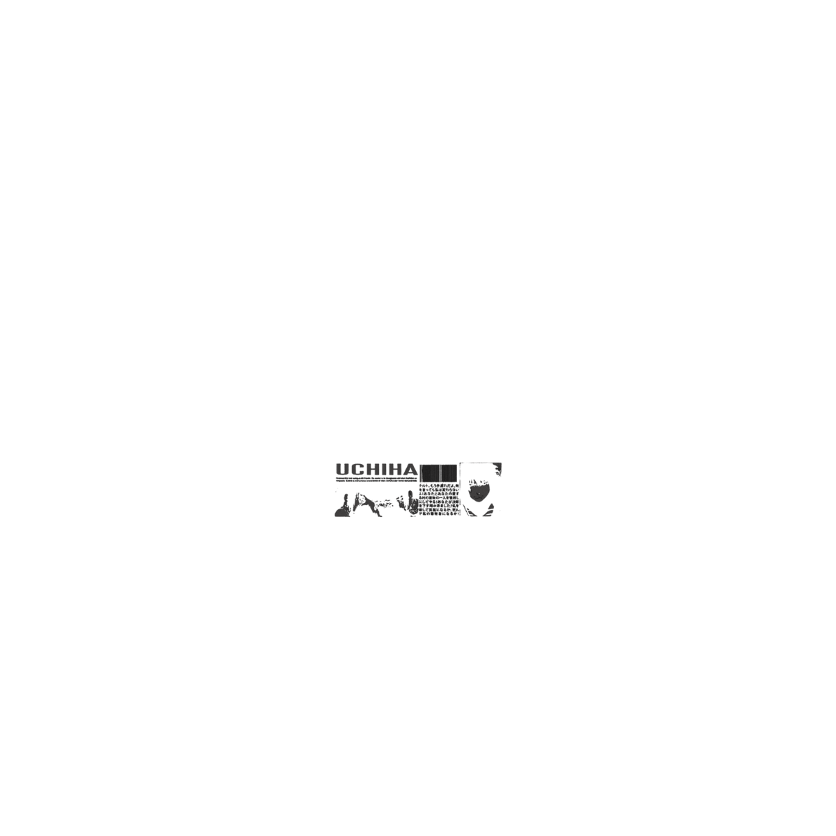 Black and white logo with text and symbols on a white background