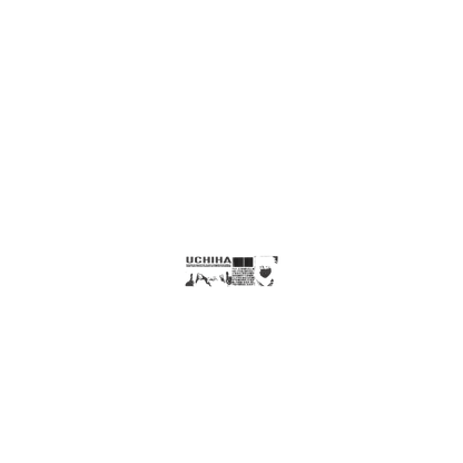 Black and white logo with text and symbols on a white background