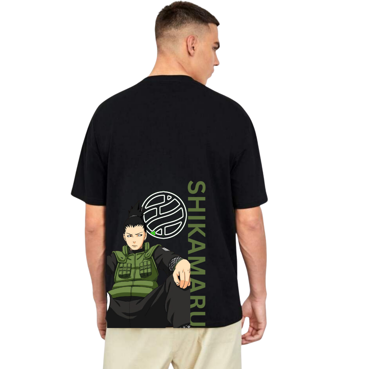 Shikamaru Nar T-Shirt Black & White Streetwear Style Graphic Tee