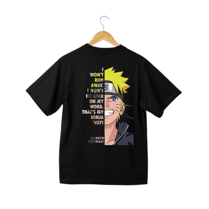 Naruto Uzumaki Graphic Tee - Black Oversized T-Shirt