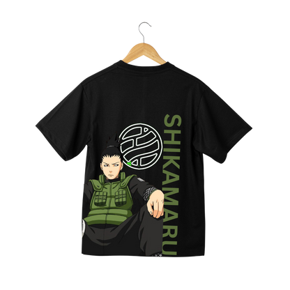Shikamaru Nar T-Shirt Black & White Streetwear Style Graphic Tee