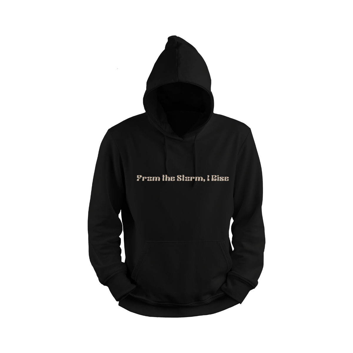 Naruto Uzumaki Black Hoodie With Front Design Text From The Storm I Rise