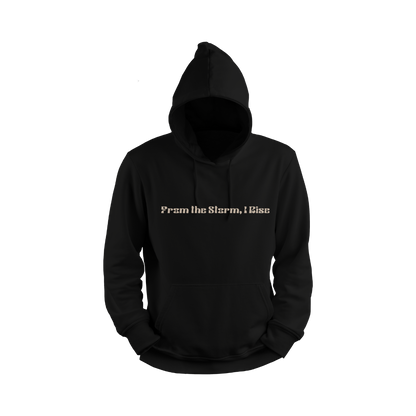 Naruto Uzumaki Black Hoodie With Front Design Text From The Storm I Rise