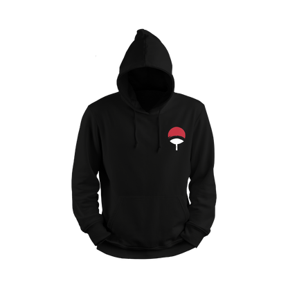 Itachi Uchicha Black hoodie with Uchicha Clan symbol on the front