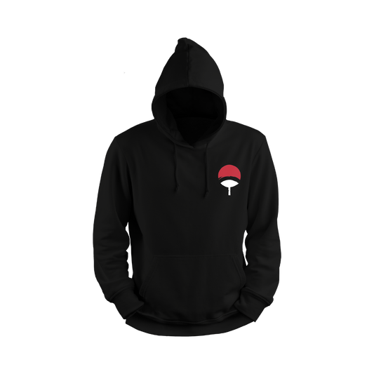 Itachi Uchicha Black hoodie with Uchicha Clan symbol on the front