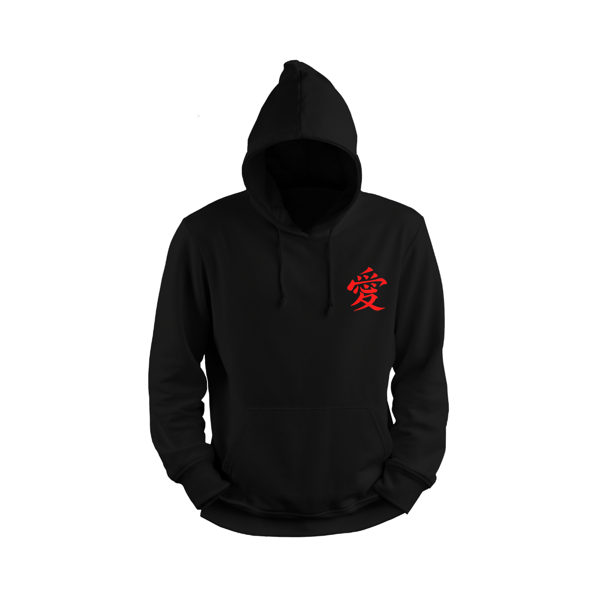 Gaara Black hoodie with red text on a white background