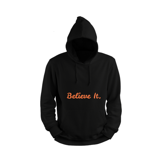 Naruto Uzumaki Black hoodie with 'Believe It.' text