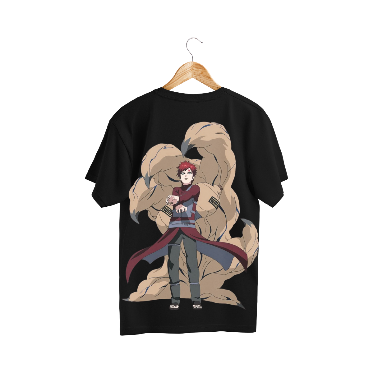 Gaara Black t-shirt with an Gaara and large creature 