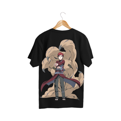 Gaara Black t-shirt with an Gaara and large creature 