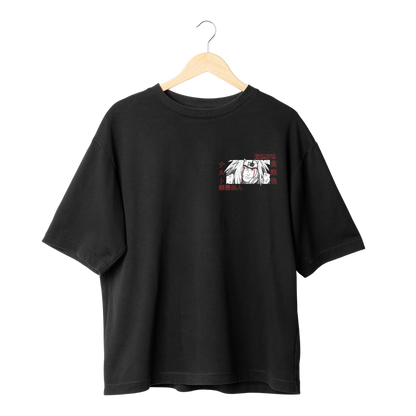 Jiraya Black t-shirt with a graphic design on a hanger