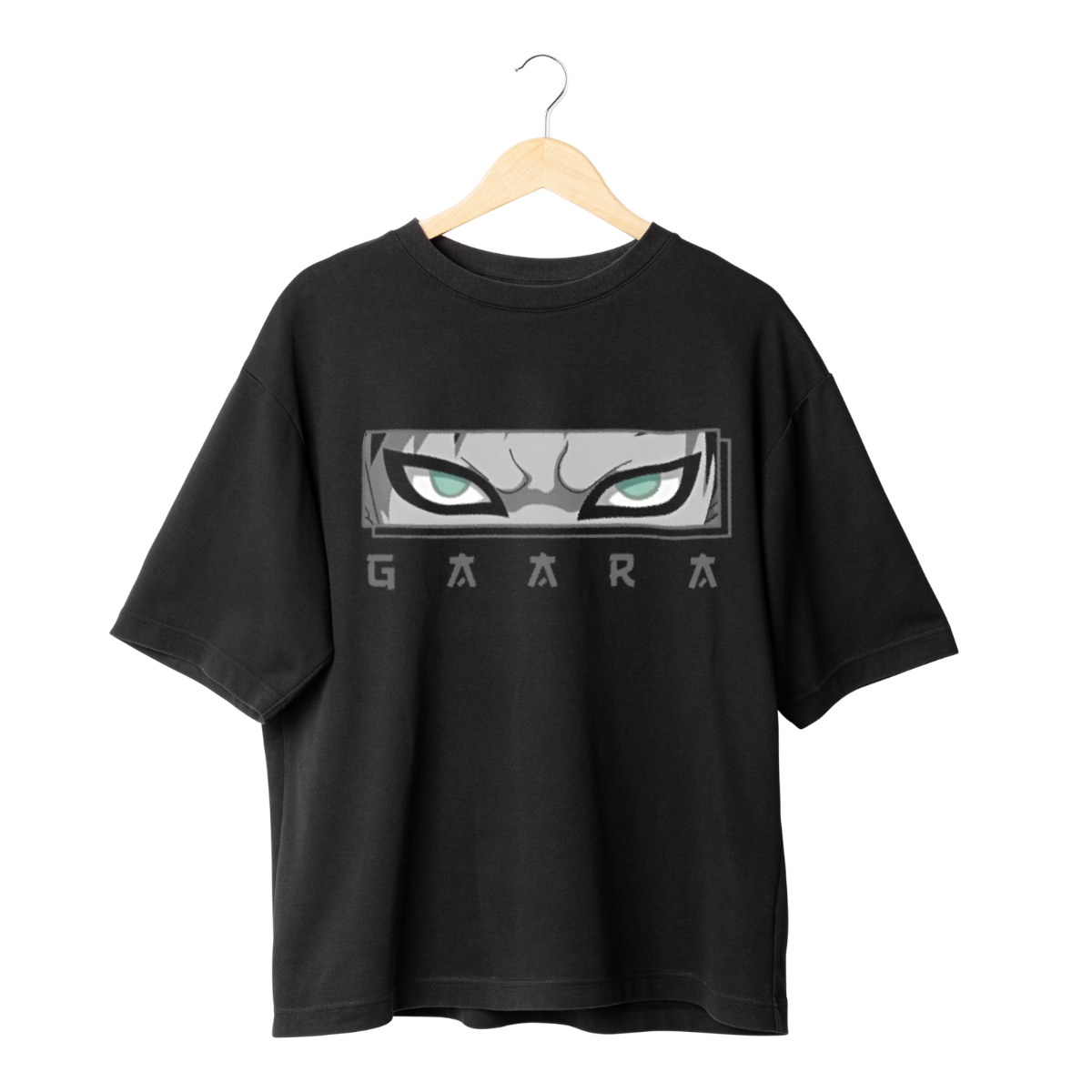 Gaara Black t-shirt with a graphic design and 'Gaara' branding on a white background