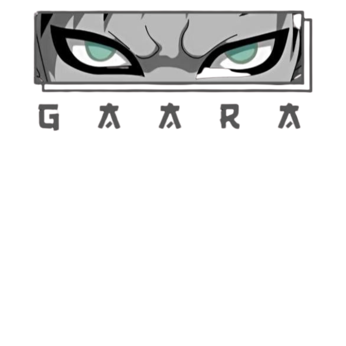 Logo with stylized eyes and the name 'Gaara' on a white background