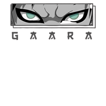 Logo with stylized eyes and the name 'Gaara' on a white background
