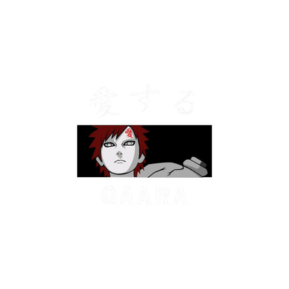 Gaara with red hair and a black background