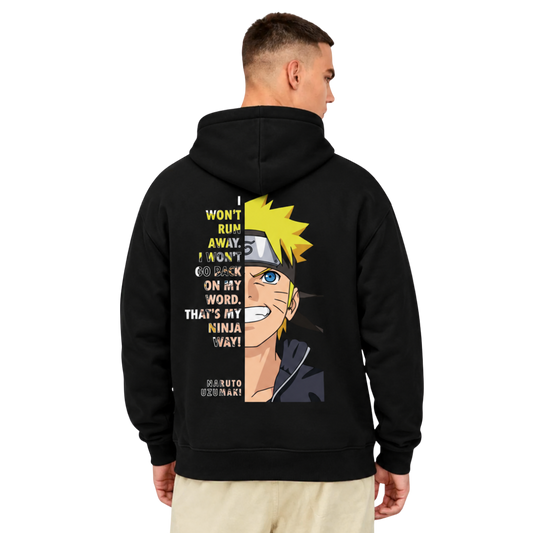 Naruto Uzumaki Black Oversized Hoodie
