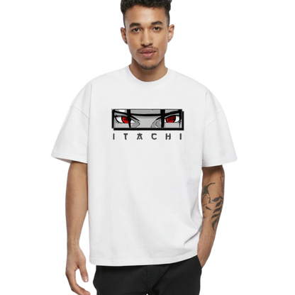 Itachi Uchicha T-Shirt - Black & White Itachi eyes Tee
