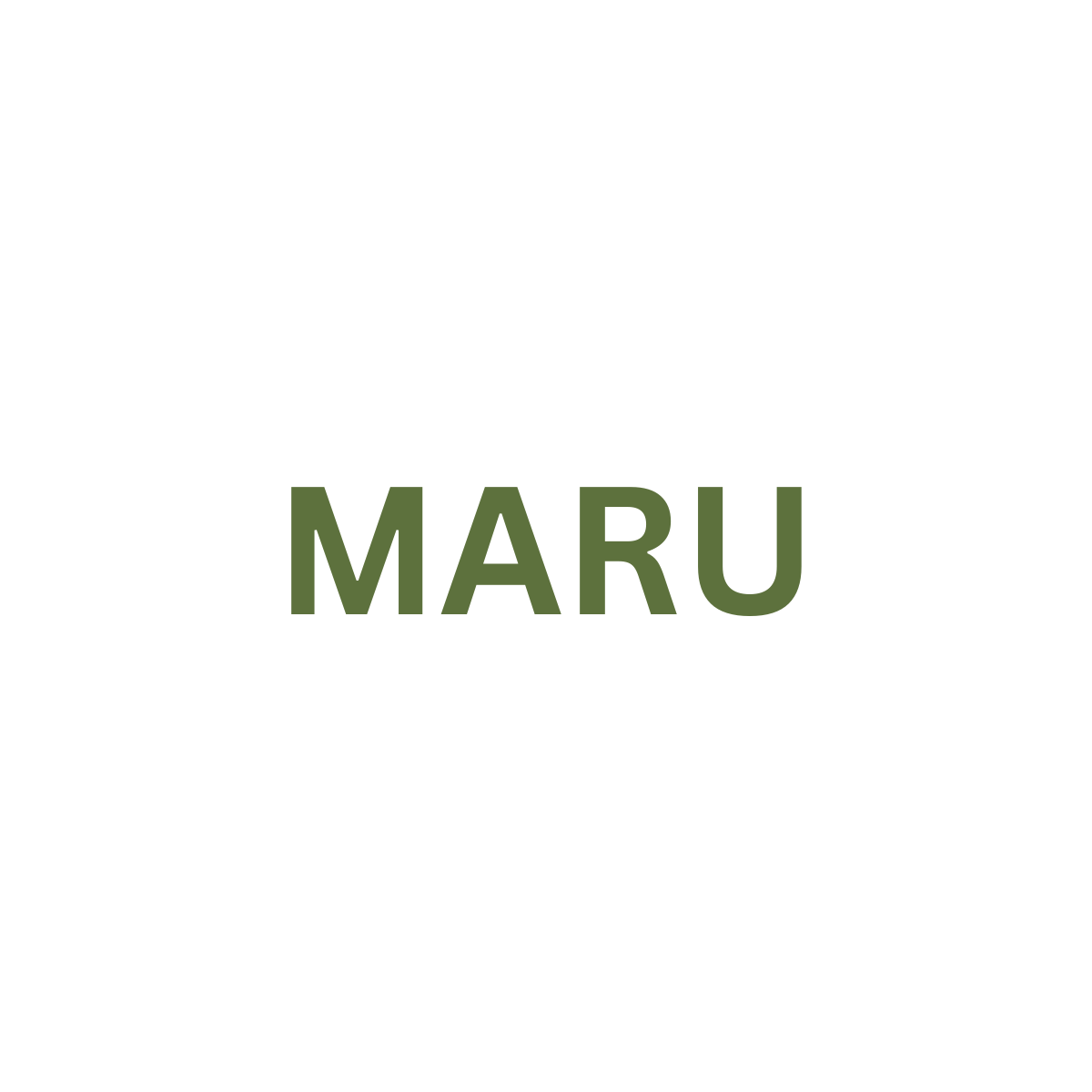 Green 'MARU' logo on a white background