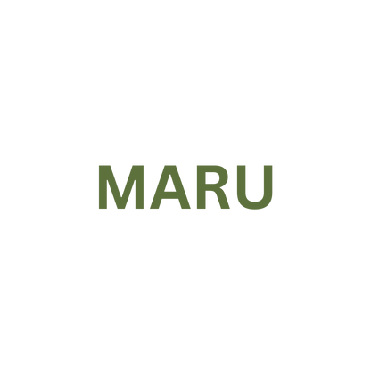 Green 'MARU' logo on a white background