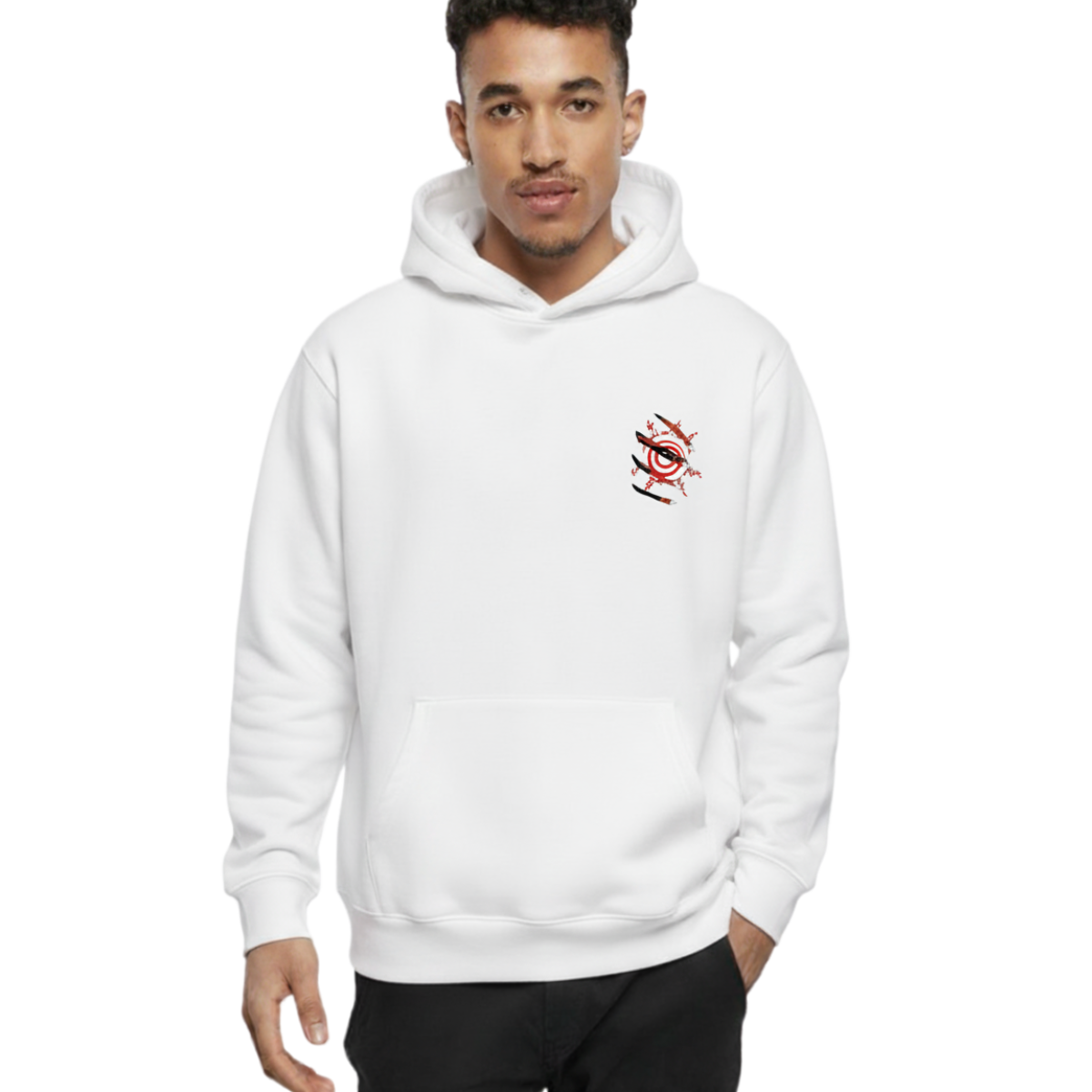 Naruto Uzumaki Black & White Graphic Hoodie