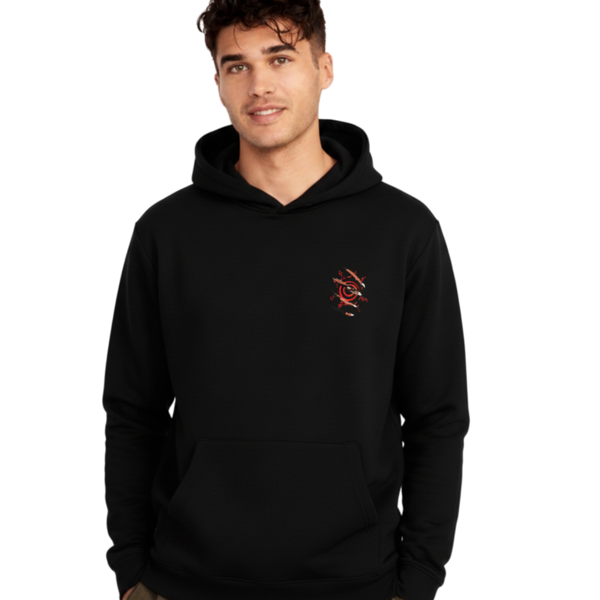 Naruto Uzumaki Black & White Graphic Hoodie