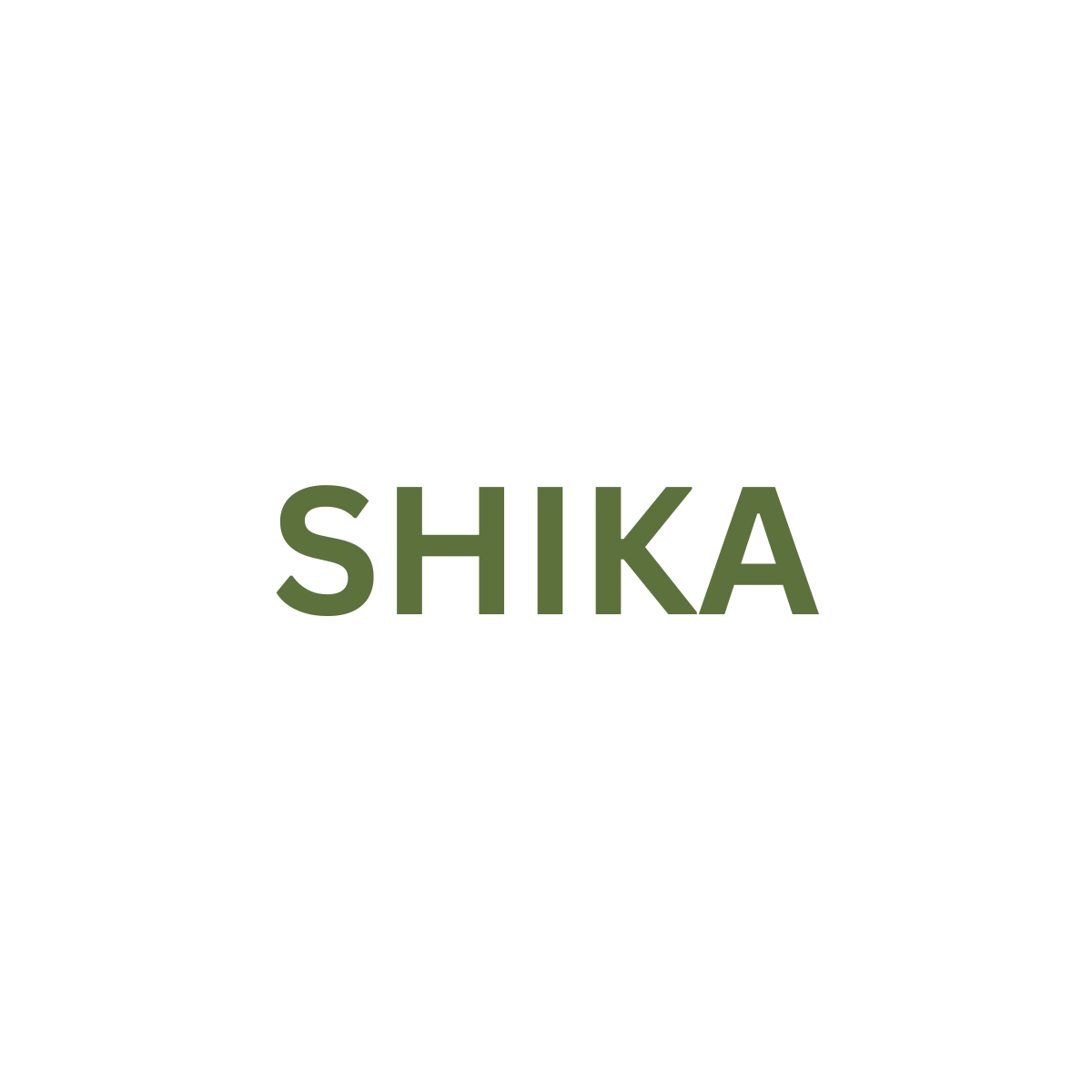 Green 'SHIKA' logo on a white background