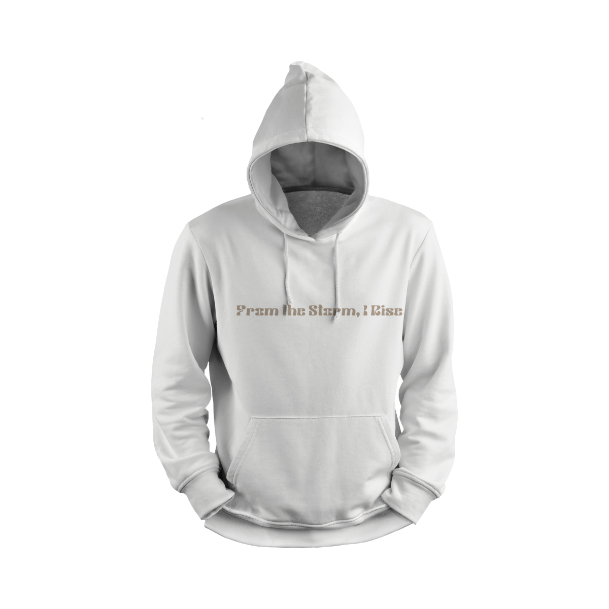 Naruto Uzumaki White Hoodie With Front Design Text From The Storm I Rise