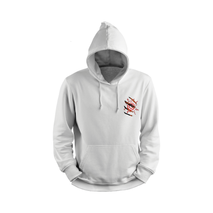Naruto Uzumaki  White hoodie with a logo on the chest 