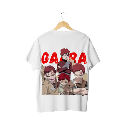Gaara White t-shirt with anime character design and 'Gaara' text on a white background