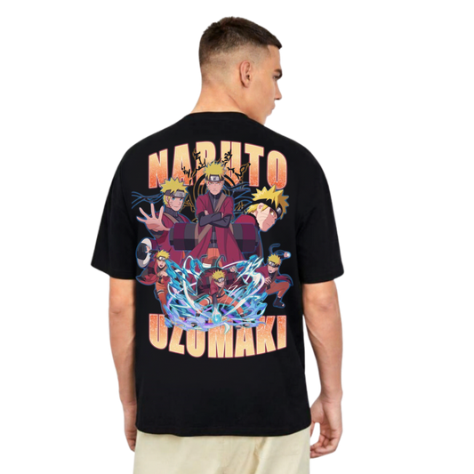 Naruto T-Shirt Black Oversized Graphic Tee
