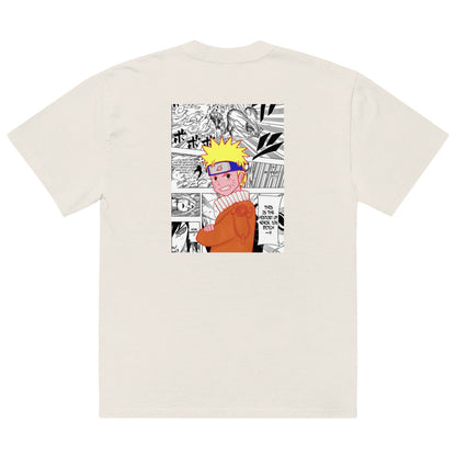 Naruto Manga Panel T-Shirt – Beige Oversized Anime Tee - Cleverbrowns 