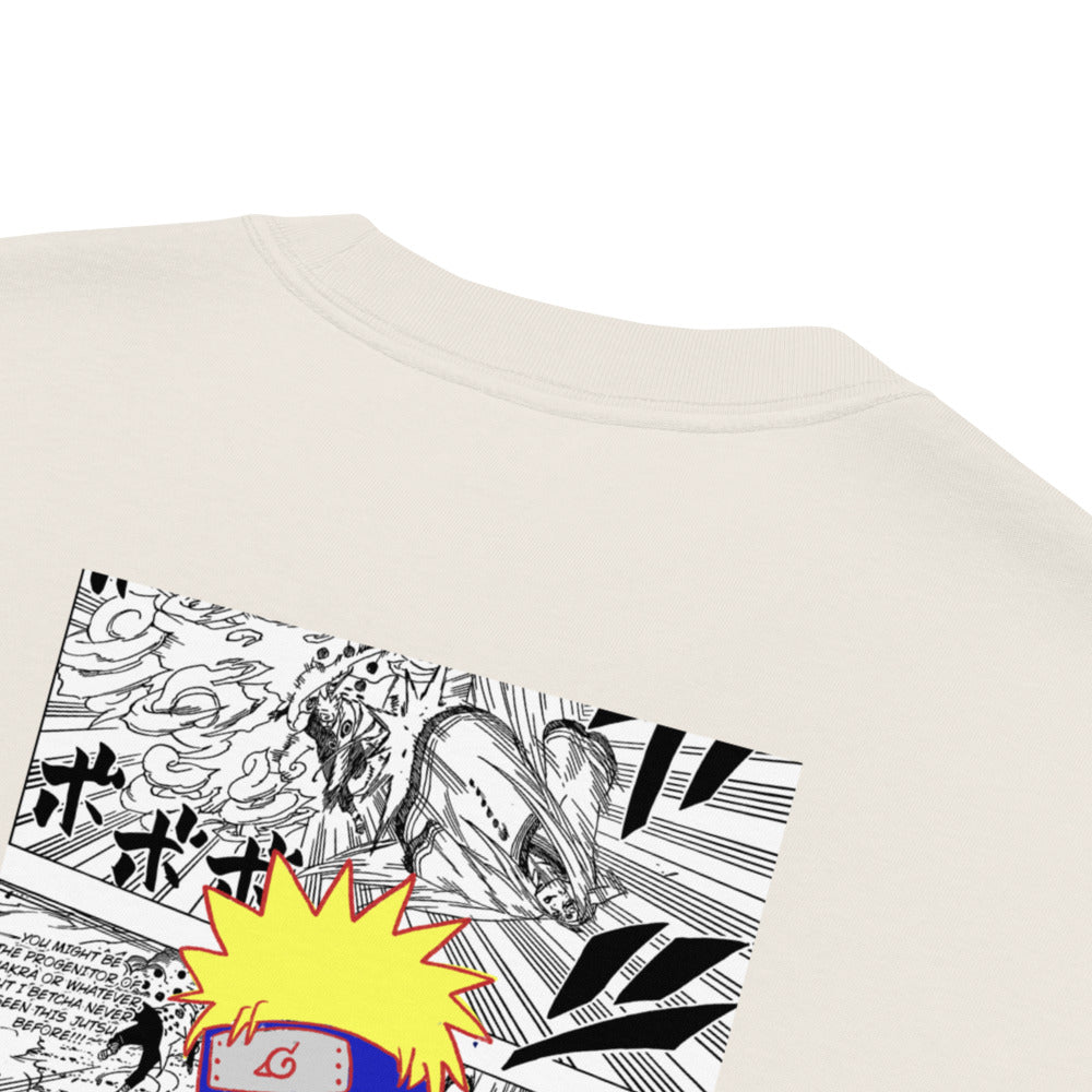 Naruto Manga Panel T-Shirt – Beige Oversized Anime Tee - Cleverbrowns 