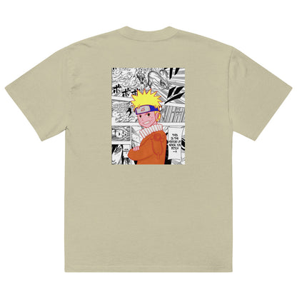 Naruto Manga Panel T-Shirt – Eucalyptus Green Oversized Anime Tee - Cleverbrowns 