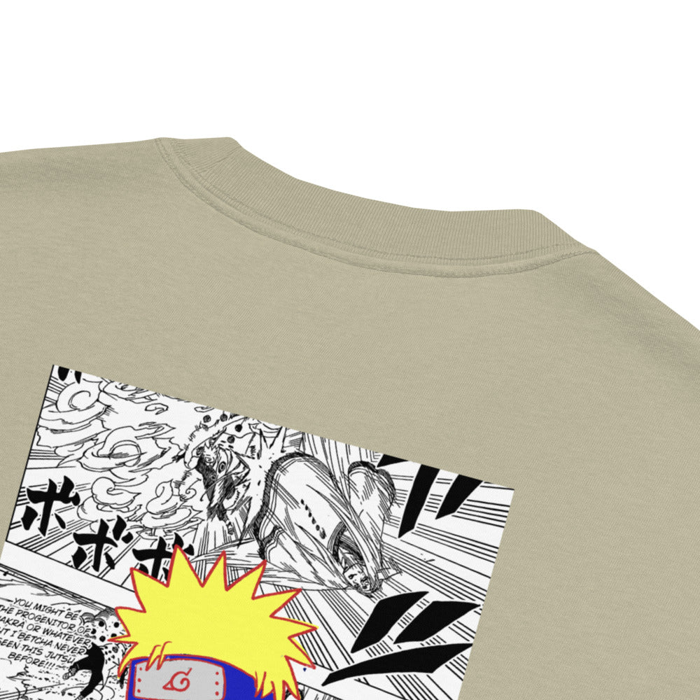 Naruto Manga Panel T-Shirt – Eucalyptus Green Oversized Anime Tee - Cleverbrowns 