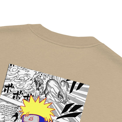 Naruto Oversized T-Shirt – Khaki Anime Manga Graphic Tee - Cleverbrowns 