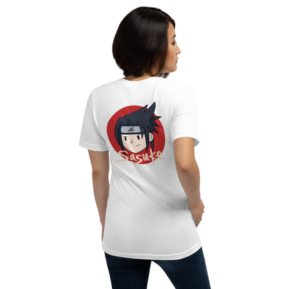 Sasuke White Shirt – Anime-Inspired Graphic Tee for Fans - Cleverbrowns 