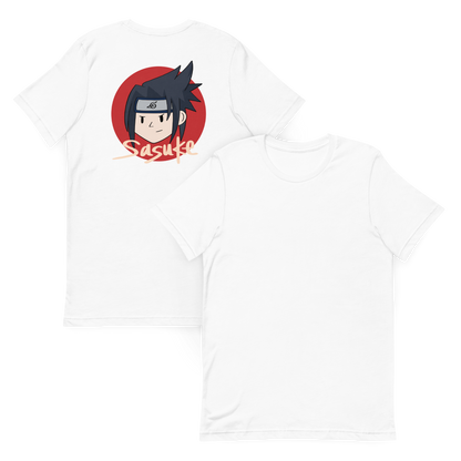 Sasuke White Shirt – Anime-Inspired Graphic Tee for Fans - Cleverbrowns 